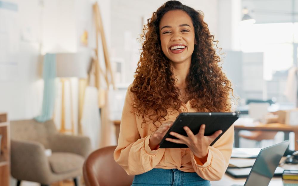 Woman with tablet